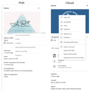 Qlik cloud nouveauté mai 2025 détail des applications