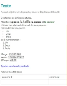 Qlik cloud nouveauté mai 2025 Objet Texte