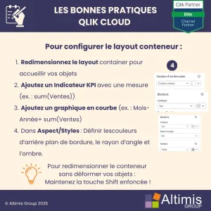 Configurer le layout conteneur dans Qlik Sense