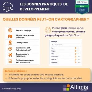 Quelles données cartographiées dans Qlik Sense